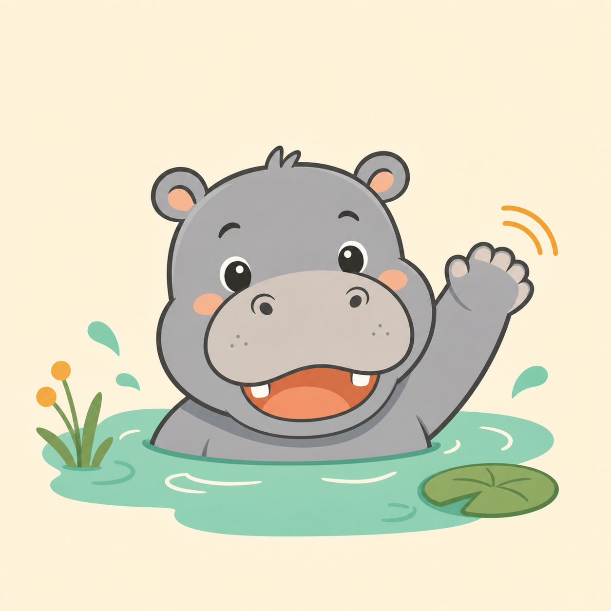 hippo 卡通联想画面